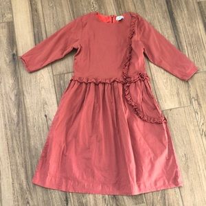 Whitlow & Hawkins Rust Ruffle Dress EUC